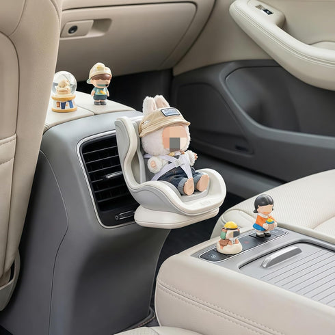 Xinbalove 17cm Dolls car seat with Air Vent Clip, Magnetic Doll Car Seat Holder, Universal Action Figure Sofa