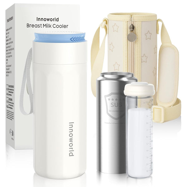 Innoworld Portable Breastmilk Cooler for Outdoor, Breast Milk Cooler with 11oz Baby Bottle