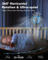 FRIZCOL Stroller Fan for Baby - Portable Rechargeable Fan, Battery Operated for Handheld/Clip On/Car Seat/Camping