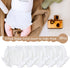 Poocen 5pcs Toddler Baby Girls Boy White Ruffled Bloomers Diaper Cover Cotton Linen Bloomer Shorts Underwear