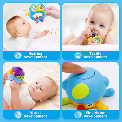 7pcs Set, 0-6 6-12 3-6 0 1 2 3 4 5 6 MOONTOY Baby Rattles Toy Baby Toys Months Infant Toys Months Teethers for Babies