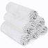 San Francisco Baby 6-Piece Bamboo Rayon Washcloths for Newborn - Soft, Absorbent, White
