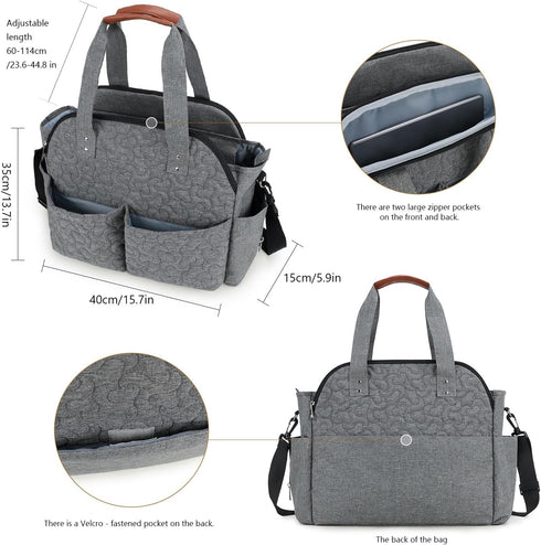 MEYTEILAY Diaper Bag Tote Large Multi-Function Baby Changing Bag for Mom Travel Nappy Bag for Women