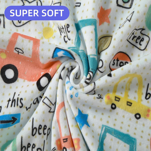 Gifts(Car,45 60in) iEvolve Baby Nursery Bed Blankets Ultra Soft Double Layer Mini Blanket Minky Blanket Receiving