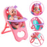 deAO 12” Baby Doll Play Set, 21 PCS with Crib, Mobile, High Chair, Feeding Accessories for Girls Kids