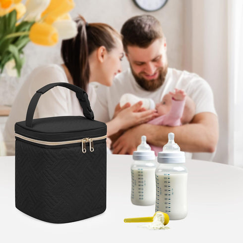 Pack 4 9 Fasrom Breastmilk Cooler Bag with Ice Fits Large Baby Bottles up to Ounce, Insulated Baby Bottle Bag