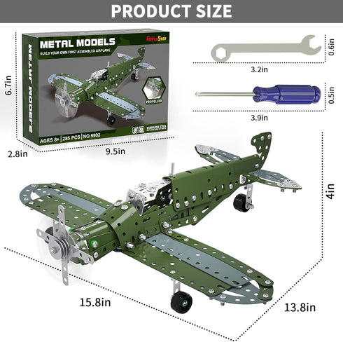 Garbo Star Set 285 8-12-16, 8 9 10 11 12 STEM Building Projects Model Airplane - Pieces STEM Project Building Toys