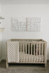 Taupe Checkered Muslin Crib Sheet by Mebie Baby, Soft and Breathable Bed Sheets for Babies, Modern Neutral Bedding