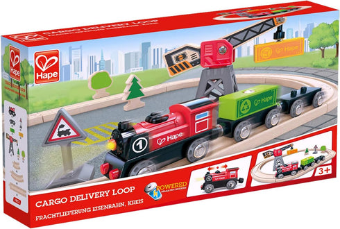 Set Hape Cargo Delivery Loop Train and Railway Toy