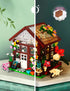 Set (579Pieces) SEMKY City Series Flower House Building Blocks with LED Lights, Creative Flower House Model Gifts