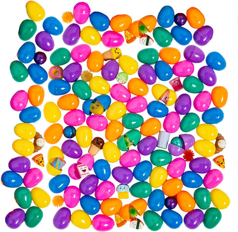 Fun Express 2 1/2" Bulk 100 Pc. Food-Themed Toy-Filled Plastic Easter Eggs,