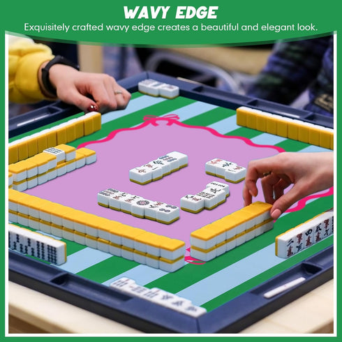 33'' 33'' Dunzy x Mahjong Mat with Carrying Bag Non Slip Noise Reduction Gaming Mat Rubber Mahjong Table Cover
