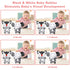 Baby Rattles 0-6 Months, Newborn Toys, Black & White High Contrast Plush Stuffed Toys for 0-12 Months Girl Boy