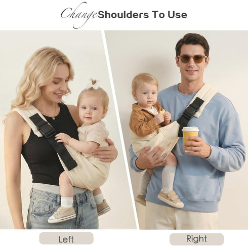 Strap(7-30lbs), MISSWISDOM Baby Sling Carrier, Toddler Carrier Sling with Double Safety Buckle and Adjustable Shoulder