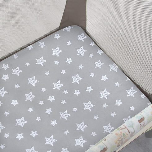Pack 2 Pack Pack and Play Sheets, Mini Crib Sheets, Stretchy Playard Fitted Sheet, Compatible with Graco n Play, Soft
