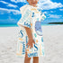 Summer Cute and Beachy Custom Name Personalized Kids Hooded Towel, Toddler Beach Cover Up, Pool Party Gift, Baby
