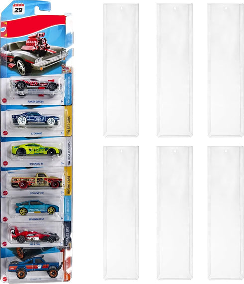 12 Pack Clear Model Car Display Case - Holds 120 Cars, Compatible with Hot-Wheels, Wall Mount Toy Storage