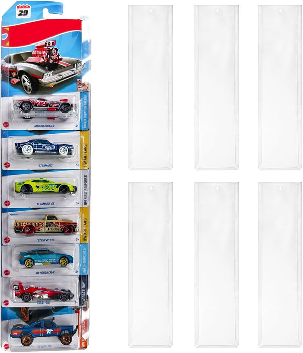 12 Pack Clear Model Car Display Case - Holds 120 Cars, Compatible with Hot-Wheels, Wall Mount Toy Storage