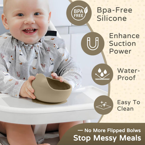 Spidfee 4PCS Suction Solver Stickers Adhesive Mat Compatible with Stokke Tripp Trapp Tray Enhances Suction Grip