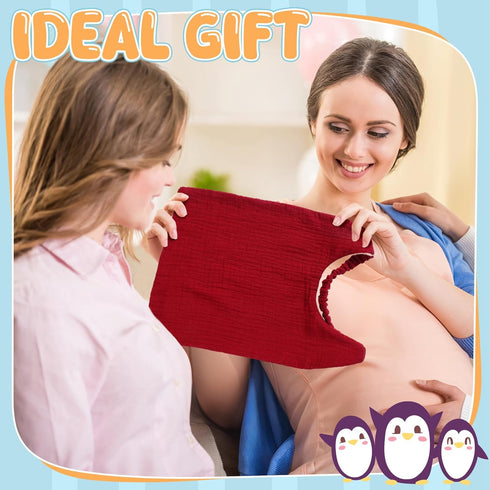 Shyyween 8 Pack Muslin Bibs Elastic Band Adjustable Bandana Drool Bibs Double Gauze Cotton Pullover for Teething