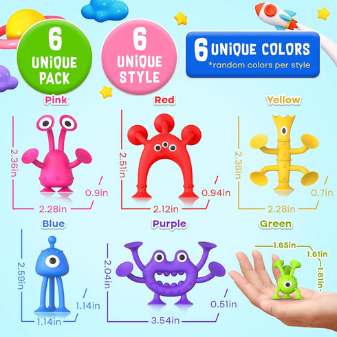 Baby Bath Toys Suction Toy, Sensory Suction Cup Toys for Toddlers, No Hole Bath Toys for Boys Girls