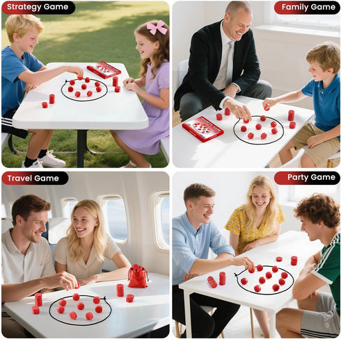 LULQZ Magnetic Chess Game with Stones, Magnet Game with String, Strategy Board Games, Family Games for Kids and Adults