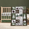 Hahafelt 3 Pcs Woodland Crib Bedding Set for Boys, Green Elk Bear Baby
