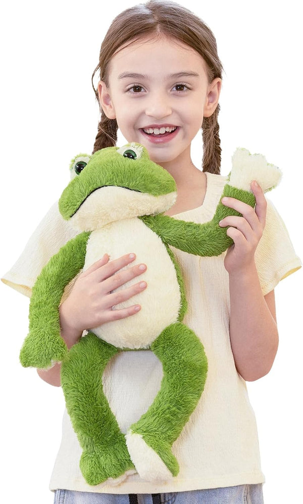 Muiteiur 17.7 Inch Plush Frog Stuffed Animal, Cute Frog Soft Toy with