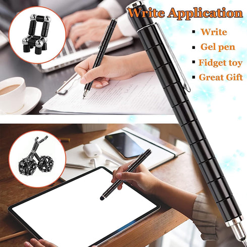 Gifts for Men Dad Fidget Pen - Anxiety Relief Fidget Desk Toys for Adults Graduation Gift for Him Her Multifunction Pen