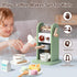 Playset Girl,17pcs Kids Wooden Coffee Maker Toy,Coffee Machine with Grinder,Play Coffee Making Routine,Stimulates