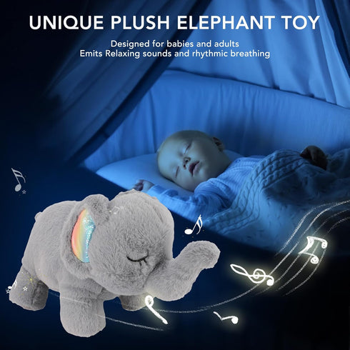 Kikumi Baby Pacifier Before Bedtime, Lullabies, Music, Soothing, Easy Breathing, Stuffed Toy, Soothing Toy, Elephant