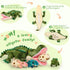 7Pcs 23.6" 3 Alligator Stuffed Animal, Giant Crocodile Plush Toy with Baby Crocodiles Plushies, Stuffed Alligator Gift