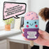 Funny Positive Ice Lolly, Crochet Ice Cream Cute Knitted Toy with Encouraging Card, Handmade Positive Gift