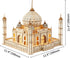 3D Wooden Puzzle for Adults, Taj Mahal Wood Model with LED Light, Self-Assembly Mechanical Building Kit