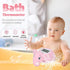 Hamwesh 10C 50C Baby Bath Thermometer, Automatic Switching to Range Water Thermometer, Bathtub with Cartoon Animal