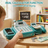 STACTCUTE 49Pcs Set Playset 3-8 Cash Register Toy for Kids, Pretend Play Grocery Store Cashier with Conveyor Belt