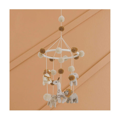 Crane Baby Mobile for Crib - Safari Nursery Décor for Boys and Girls, 11" x 28" Hanging Jungle Decor