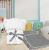 ELSVIN Set 2 30 30 Inch 400 of Hooded Baby Towels White and Grey Luxurious, Large and Super Absorbent x Soft