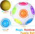12 Pack 2 Rainbow Puzzle Magic Ball With Pcs Pouches - Fidget Toy for Boys and Girls, Speed Cube, Funny Stress Reliever