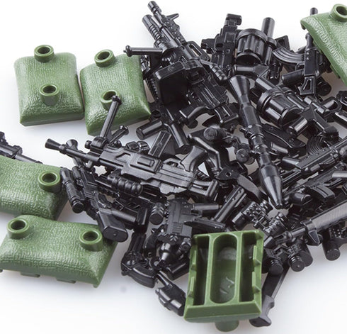 Pack WW2 3 Military Weapons Gun Accessories, U.S. Basic Edition Soldier Model Military Toys for Children Years Older