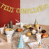 Feliz Cumpleaños Gold Glitter Banner - Happy Birthday Fiesta Theme Party Decorations