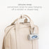 Ubbi Retractable On the Go Bag Dispenser, Travel Diaper Bag Accessory, Gray