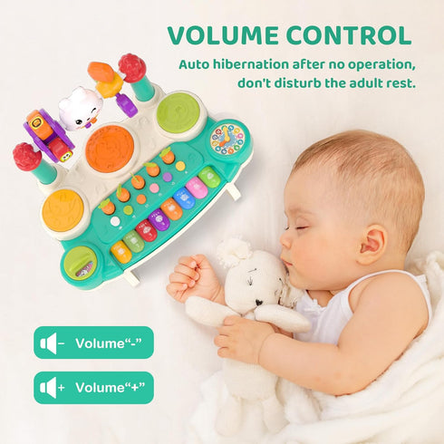 20 1 Set 6 9 12 18 1-4, 1 2 3 4 in Baby Musical Toys Interactive Piano Keyboard Drum for Month, Toddlers Educational