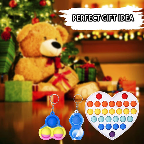 Cucue Simple Fidget Pop Toys - Portable, Calming Sensory Hand Toys for Fun & Stress Relief - Soft & Flexible Silicone