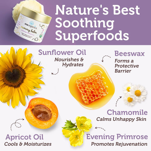 Era Organics Soothing Nipple Butter Breastfeeding Cream - Baby Friendly USDA Organic Balm to Calm Chapped Skin