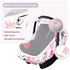 Floral Infant Car Seat Canopy with Peep Windows and Breathable Mesh, Kick-Proof, Soft Stretchy Baby Car Seat Cover
