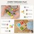 Set 18-24 4-in-1 Tiny Land Montessori Toy for Babies Months Investigator Play Kit- Wooden Learning Toys with Color