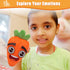 Big Feelings Carrot Social Emotional Learning Toys, 26 Facial Expressions & 10 Flashcards for Kids 3-6