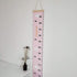 Kids Growth Chart, Wood Frame Fabric Canvas Height Measurement Ruler, 7.9 x 79in, Pink - Cloud