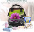 HCBPWVQA Backpack Daypacks Backpack Mommy Purple Flower with Black Stone Diaper Bag with Changing Pad and Pacifier